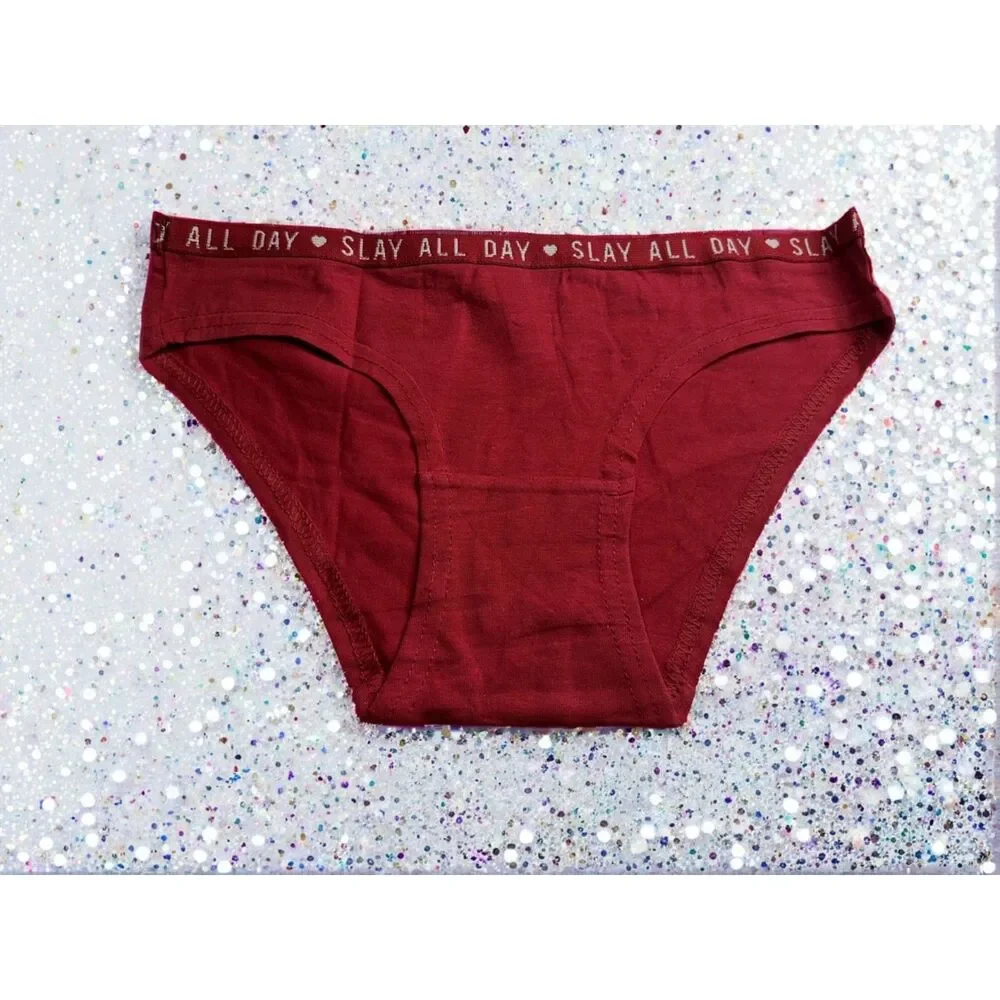 New Bikini Brief Red Slay All Day Small Panties Underwear NWOT